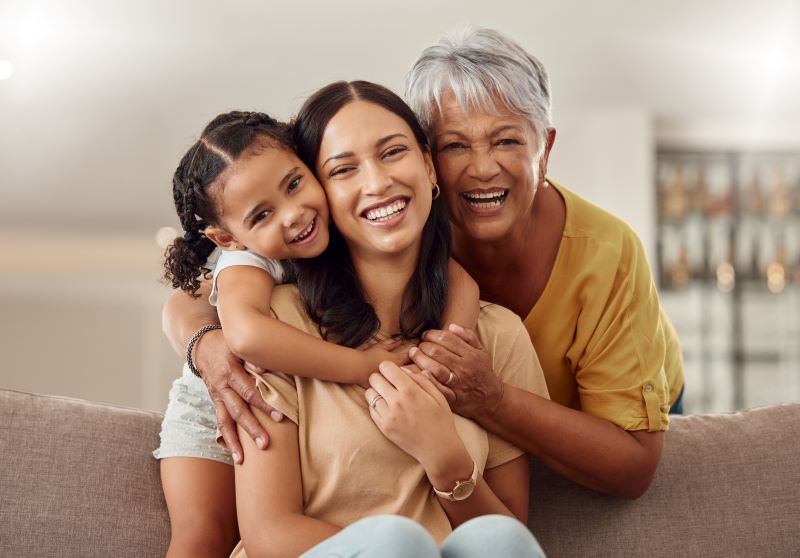 Grandma Mom and Daughter - web